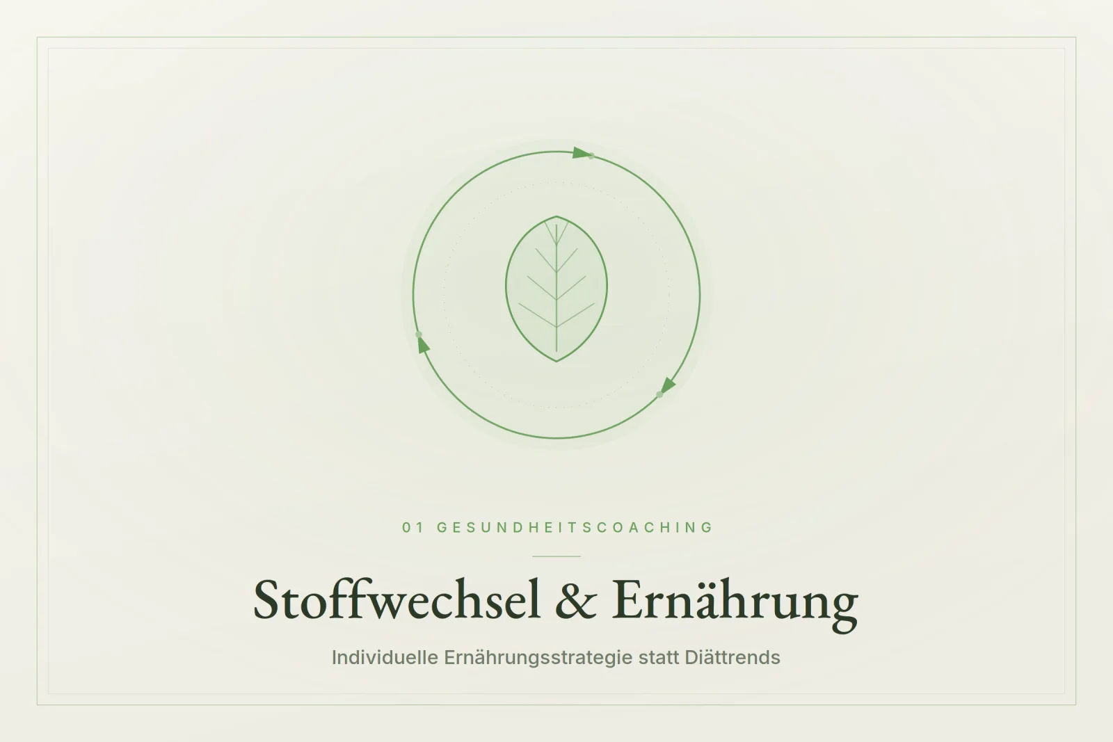 Stoffwechsel & Ernährung